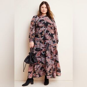 Anthropologie Paisley Tiered Maxi size 20w